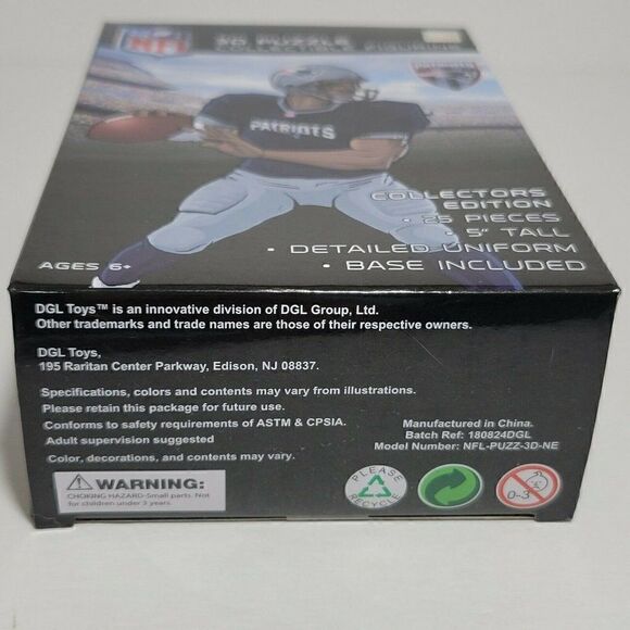 New England Patriots 3D Puzzle Uniform Collectible Figurine 25 Pieces NFL Gift - Picture 8 of 8